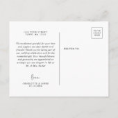 Carte postale minimaliste en Merci russe (Dos)