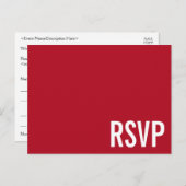 Carte postale minimaliste et simple "RSVP" (Devant / Derrière)