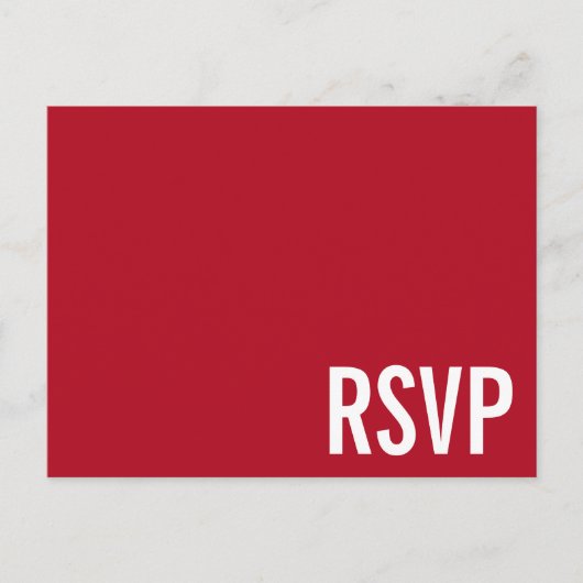 Carte postale minimaliste et simple "RSVP" (Devant)