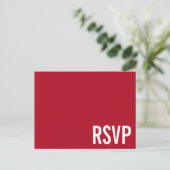 Carte postale minimaliste et simple "RSVP" (Debout devant)