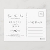 Carte postale minimaliste Eucalyptus pour annoncer (Dos)