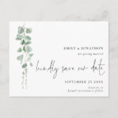 Carte Postale Minimaliste Eucalyptus QR Code Script Enregistrer  (Devant)
