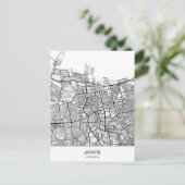 Carte Postale minimaliste Jakarta Indonésie (Debout devant)