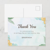 Carte postale minimaliste Merci Boho (Devant / Derrière)