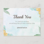 Carte postale minimaliste Merci Boho (Devant)