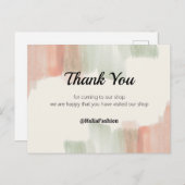 Carte postale minimaliste Merci Boho (Devant / Derrière)