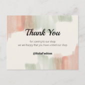 Carte postale minimaliste Merci Boho (Devant)