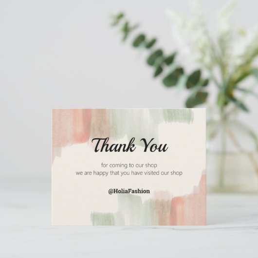 Carte postale minimaliste Merci Boho (Debout devant)