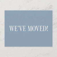 Minimaliste moderne Dusty Blue Moving Faire-part