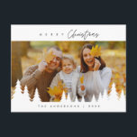 Carte Postale Minimaliste moderne, photo de famille de Noël la p<br><div class="desc">Noël le plus joyeux. Célébrez la saison avec cette carte postale photo familiale Il est entièrement personnalisable et personnalisé avec vos propres messages de voeux. Veuillez ajouter votre adresse de retour pour faciliter l'envoi. Il est simple, facile, mais moderne minimaliste et festif. C'est la carte postale parfaite pour envoyer vos...</div>