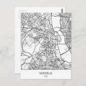 Carte Postale minimaliste New Delhi Inde (Devant / Derrière)