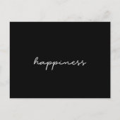 Carte postale minimaliste noire (Devant)