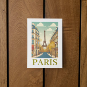Carte Postale Minimaliste Paris France Tour Eiffel Parisien