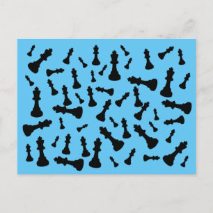 Carte postale Minimaliste Pop Art King Chess