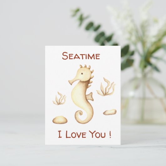 Carte Postale Minimaliste Romantique Siège Été (Debout devant)