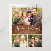 Carte Postale Minimaliste Rustique 3 PHOTO Noël Boho (Devant / Derrière)