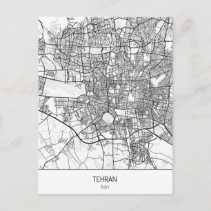 Carte Postale minimaliste Téhéran Iran