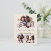 Carte Postale Minimum 3 Arc photo QR Code Beige Enregistrer la d (Debout devant)