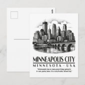 Carte Postale Minneapolis City Minnesota USA (Devant / Derrière)