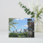 Carte Postale Minneapolis et Phare de Boom Island (Debout devant)