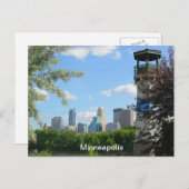 Carte Postale Minneapolis et Phare de Boom Island (Devant / Derrière)