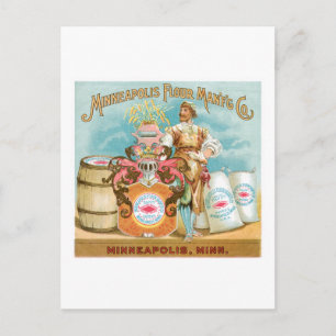 Carte Postale Minneapolis Farine Vintage Nourriture et Art