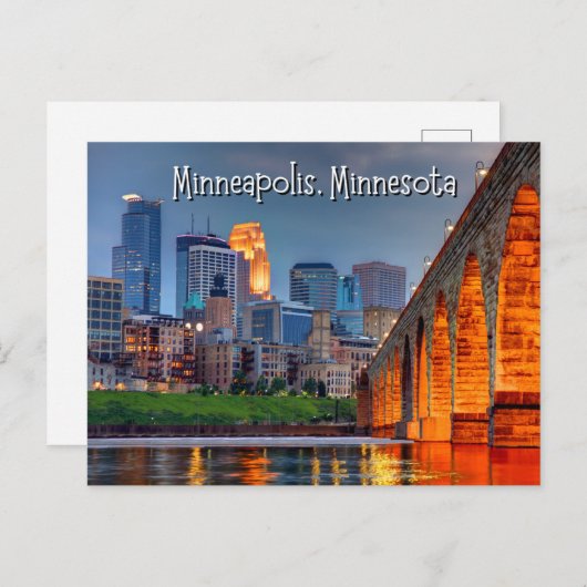 Carte postale Minneapolis Minnesota (Devant / Derrière)