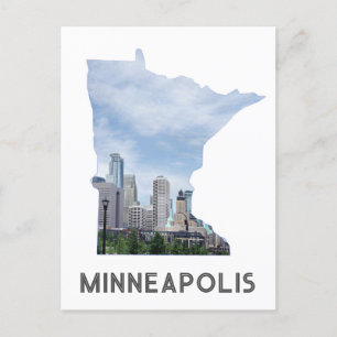 Carte Postale Minneapolis Minnesota City Skyline Travel