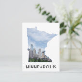 Carte Postale Minneapolis Minnesota City Skyline Travel (Debout devant)