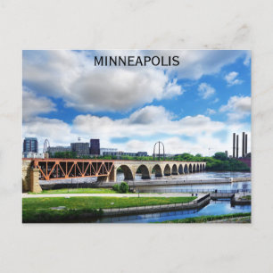 Carte Postale Minneapolis Minnesota Mississippi Voyage