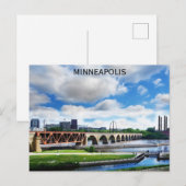 Carte Postale Minneapolis Minnesota Mississippi Voyage (Devant / Derrière)