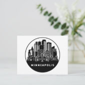 Carte Postale Minneapolis Minnesota Skyline (Debout devant)