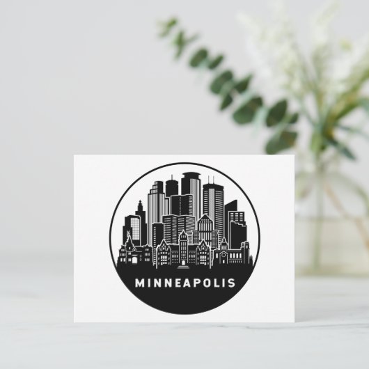 Carte Postale Minneapolis Minnesota Skyline (Debout devant)