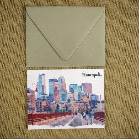 Carte Postale Minneapolis Minnesota Skyline City View