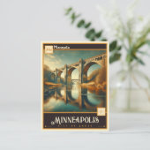 Carte Postale Minneapolis, Minnesota | VINTAGE (Debout devant)