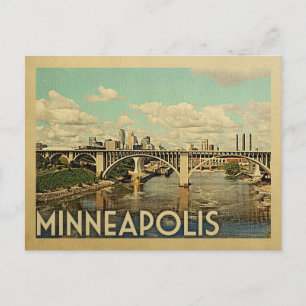 Carte postale Minneapolis Minnesota Vintage voyage