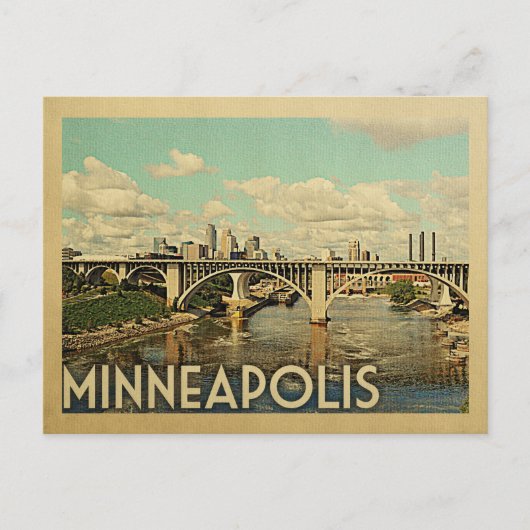 Carte postale Minneapolis Minnesota Vintage voyage (Devant)