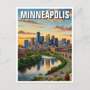Carte Postale Minneapolis Minnesota Voyage