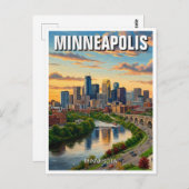 Carte Postale Minneapolis Minnesota Voyage (Devant / Derrière)