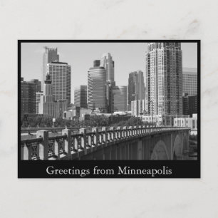 Carte Postale Minneapolis Skyline En Plein Jour