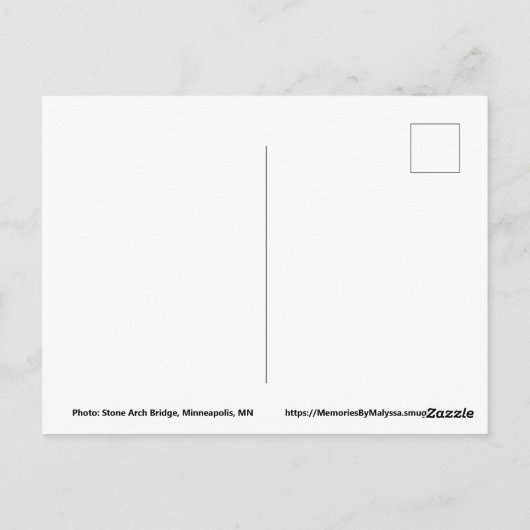 Carte postale Minneapolis Stone Arch Bridge (Dos)