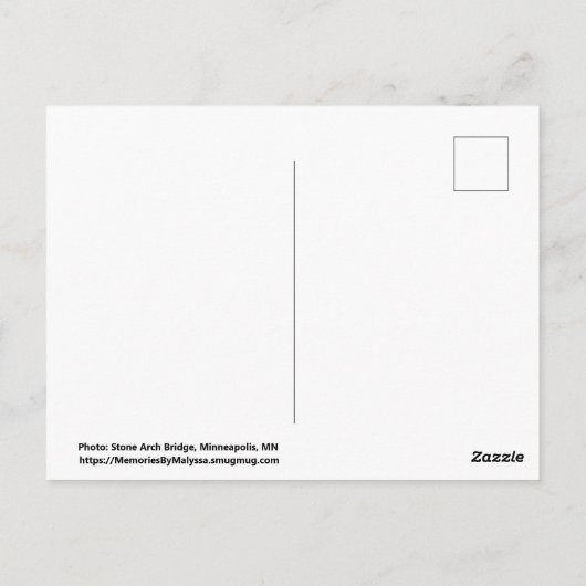 Carte postale Minneapolis Stone Arch Bridge (Dos)