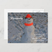 Carte postale Minnesota "Build a Snowman" (Devant / Derrière)