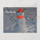 Carte postale Minnesota "Build a Snowman" (Devant)