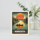 Carte Postale Minnesota | Esprit patriotique Vintage (Debout devant)