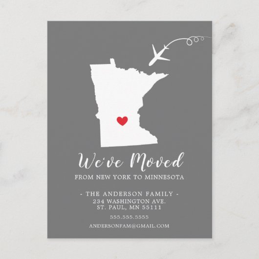 Carte postale MINNESOTA Faire-part mobile (Devant)
