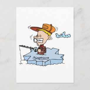 Carte Postale Minnesota MN Ice Fishing Vintage Travel Souvenir