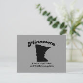 Carte Postale Minnesota Motto - Terre de 10 000 lacs (Debout devant)