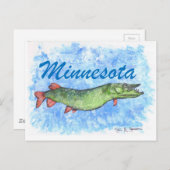 Carte Postale Minnesota Musky (Devant / Derrière)