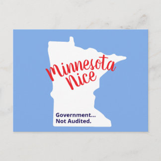 Carte Postale Minnesota Nice, Government Not Audited – Funny MN